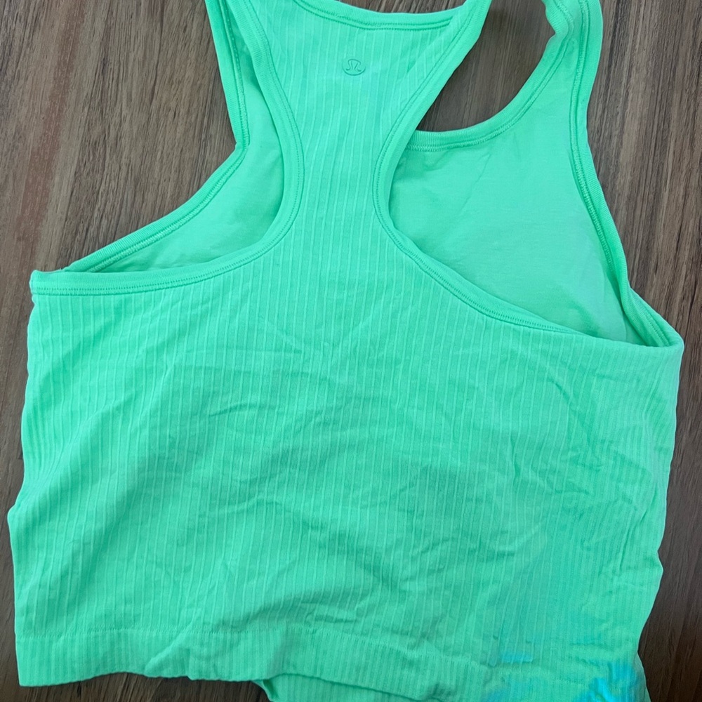 Cropped ebb to street racerback tank top